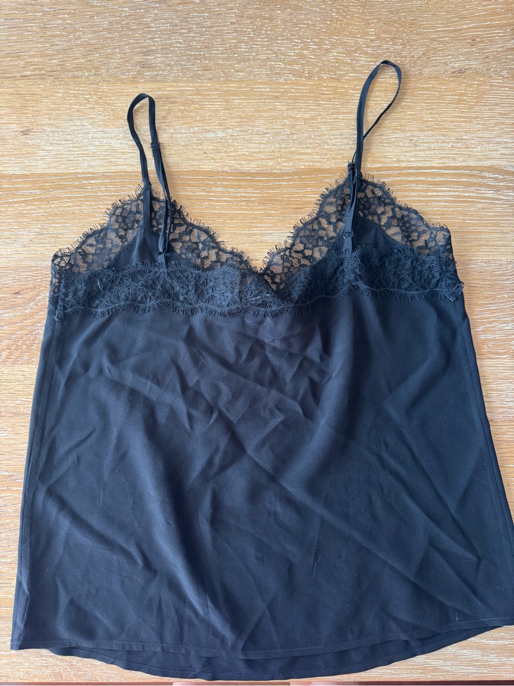 The Kooples Black Lace Trim Camisole